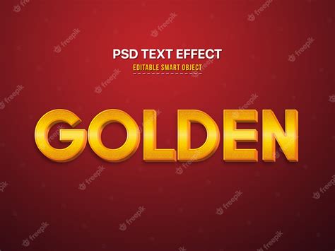 Premium Psd Golden 3d Text Style Effect