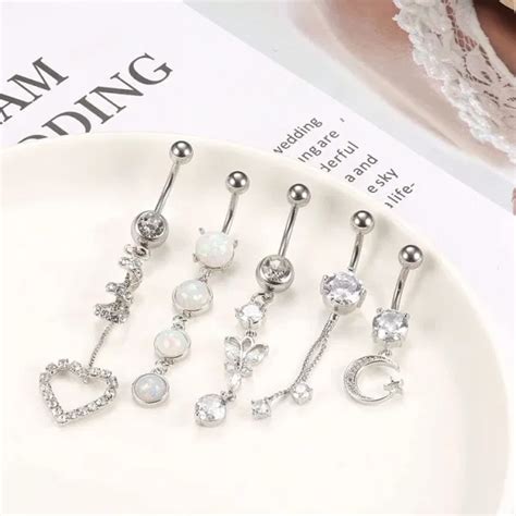 Dropship Pcs G Dangle Belly Button Rings For Women Egirls L