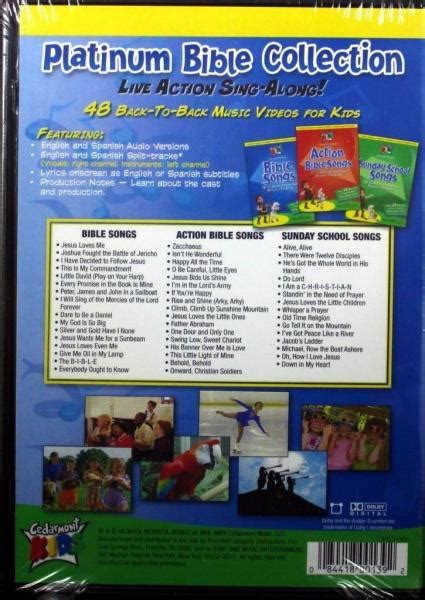 Cedarmont Kids Platinum Bible Collection NEW 3 DVDs Christian Songs for Kids 84418001392 | eBay