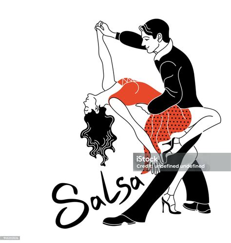 Salsa Party Dance Posterelegant Couple Dancing Salsaretro