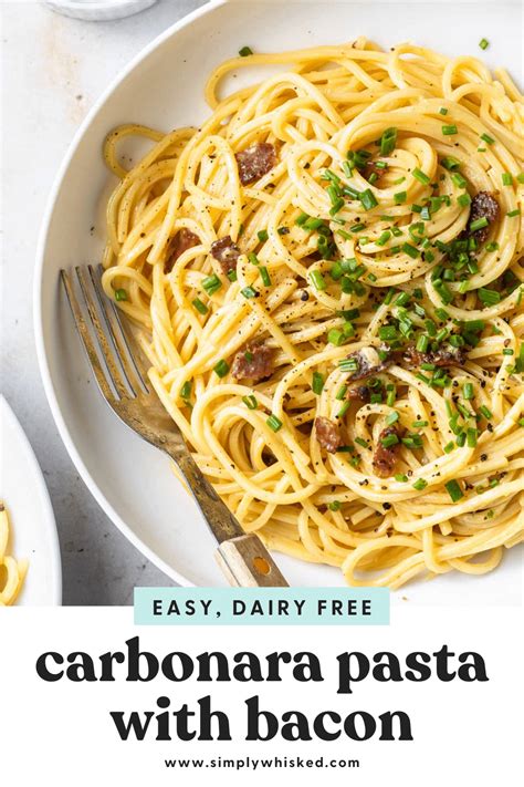 Creamy Pasta Carbonara Recipe Recipe Dairy Free Pasta Recipes