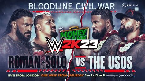 BLOODLINE CIVIL WAR Roman Solo VS The Usos WWE Money In The Bank