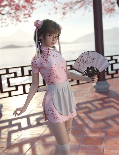 Dforce Mktg Zhonghua Dress Outfit For Genesis And Female Daz D