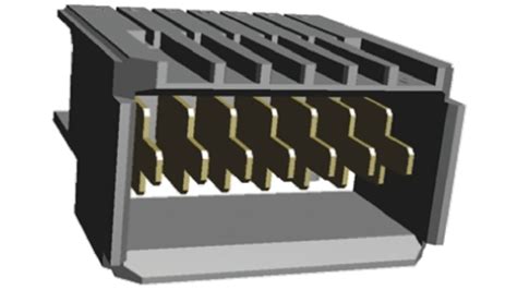 120957 1 Te Connectivity Z Pack Hm 2mm Pitch Backplane Connector Right Angle 1 Row 7 Way Rs