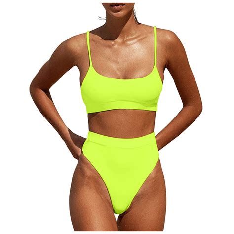 Ehrwe Bikinis For Women 2024 High Waisted Swimsuits Bottom Padded