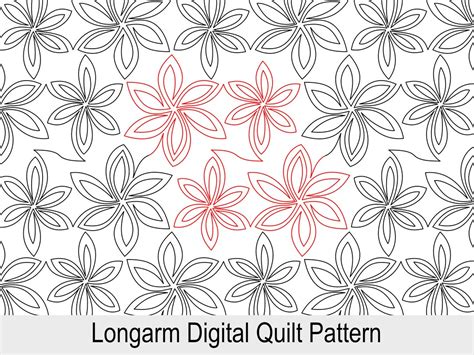 Longarm Quilting Pattern Edge To Edge Digital Pantograph For Computerized Quilting Machines