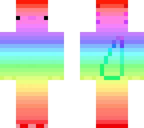 Rainbow axolotl | Minecraft Skin