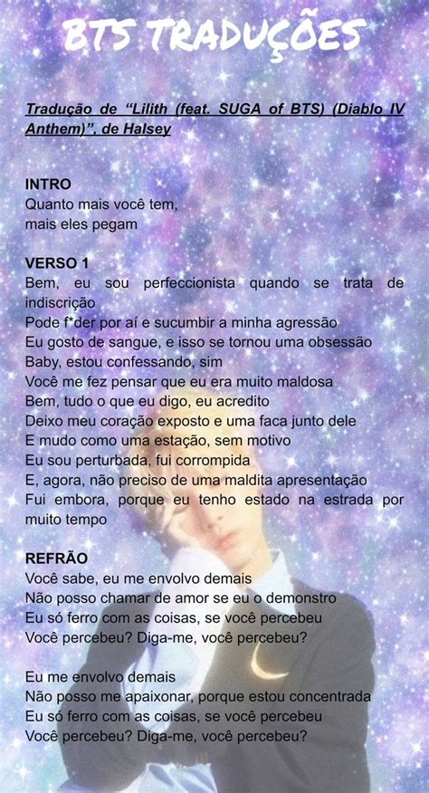 BTS TRADUÇÕES on Twitter Tradução de Lilith feat SUGA of BTS