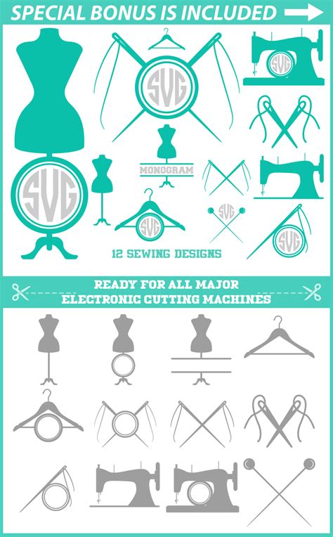 Sewing Svg Cut Files 12 Designs Special Ts