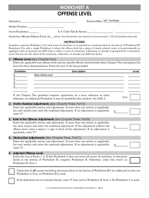 Fillable Online Txn Fd Worksheets For Individual Offenders November 1