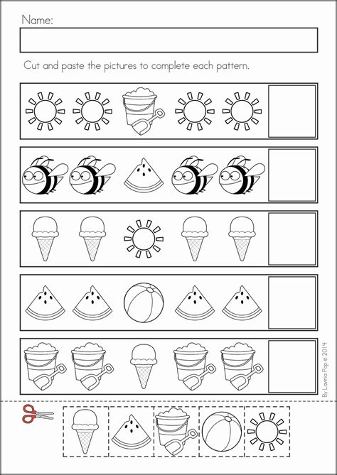 Free Math Patterns Worksheets