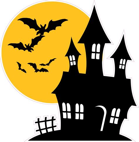 Halloween Haunted House Wall or Window Decor Decal