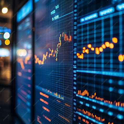 closeup   financial market dashboard showing realtime stock prices