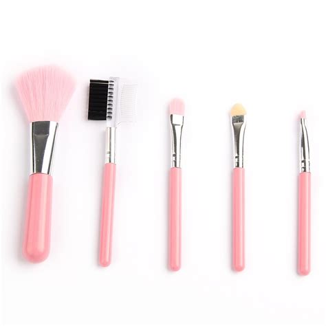 Fashion Mini 5pcs Pink Makeup Brushes Cosmetics Tools Eyeshadow Eye And Face Lipstick Makeup Brush