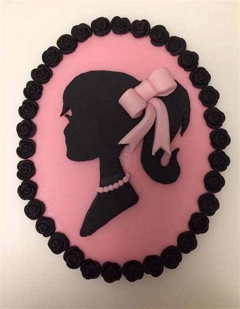 Vintage barbie silhouette cake - Cake by Samantha clark - CakesDecor