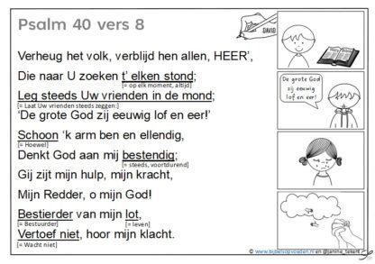 Psalm 40 Vers 8 Kleurplaat Bijbels Opvoeden Nl