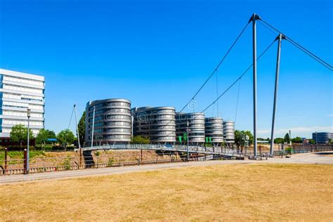 Innenhafen Harbor District In Duisburg Stock Image Image Of Duisburg