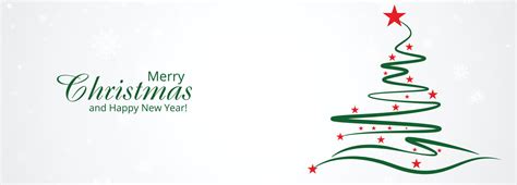 Hand Drawn Creative Christmas Tree Banner Background Vector