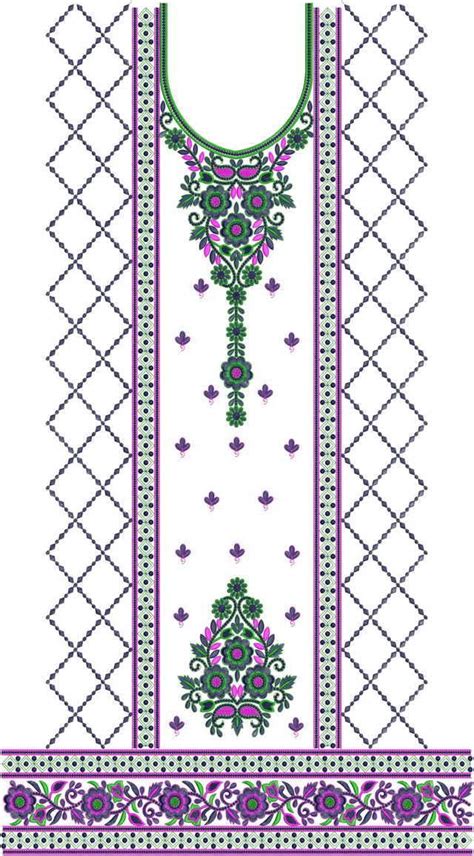 A Cross Stitch Pattern With Purple And Green Trimmings On The Bottom