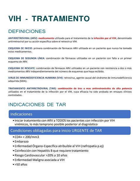 3 VIH Tratamiento MUY BUENOS APUNTES DE GPC Condiciones