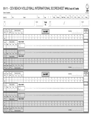 Bv Cev Beach Volleyball International Scoresheet Rps Cevadmin Cev