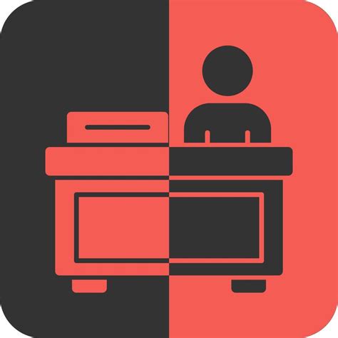 Registration Desk Red Inverse Icon 39505285 Vector Art At Vecteezy