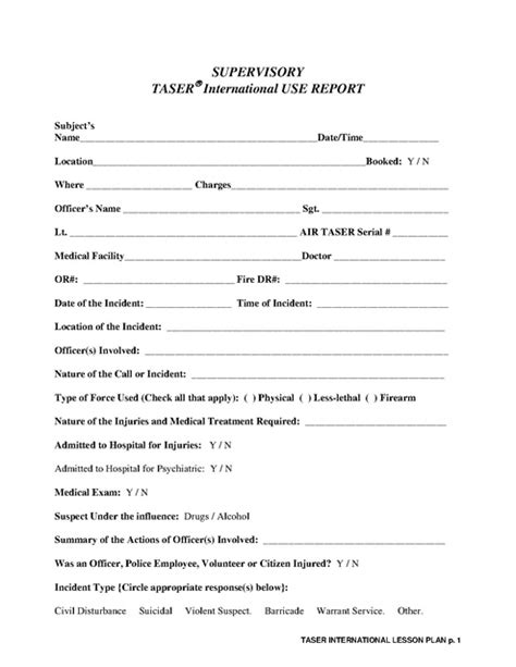 Taser M26 Use Report Form Prison Legal News