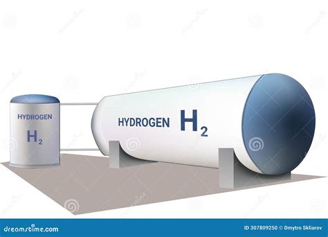 Hydrogen Storage Tank H2 Green Energy Ans Ecology Stock Vector Illustration Of Generation