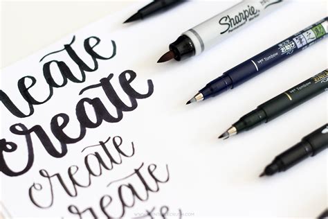 The Best Brush Lettering Pens For Beginners Printable Crush