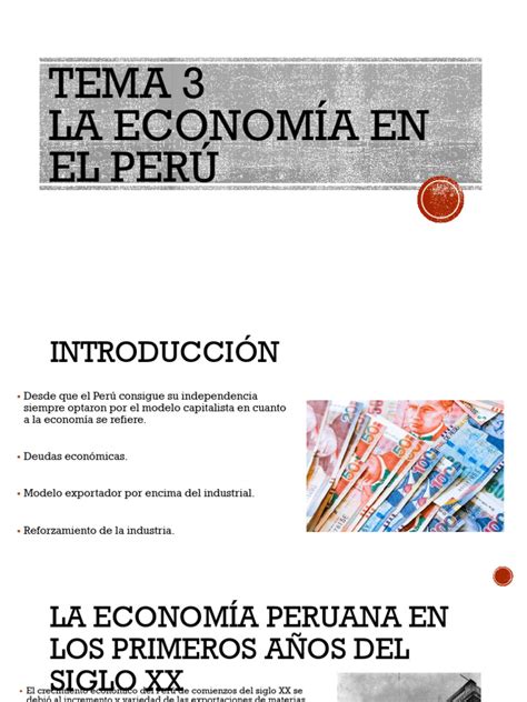 Tema 3 La Economía En El Perú Pdf Perú Agricultura