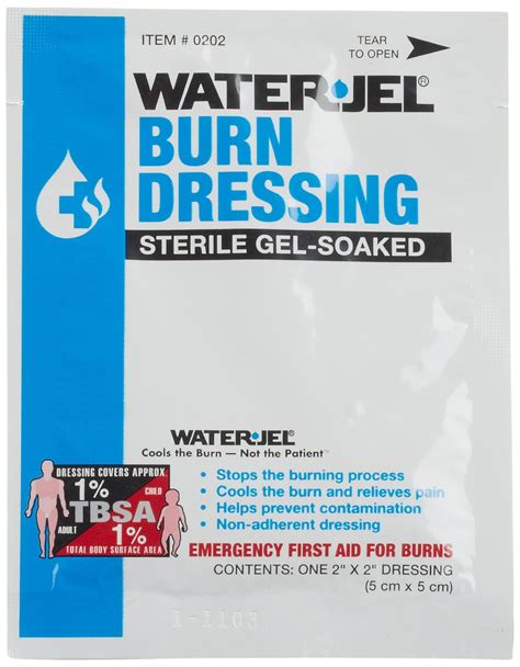 Amazon Waterjel 2509 Water Jel Sterile Gel Soaked Burn Dressing 2