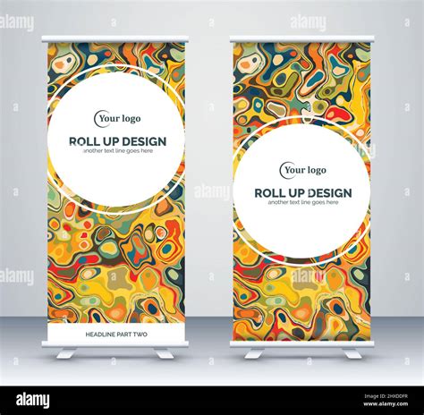 Roll Up Banner Stand Template Design Standee X Banner Template