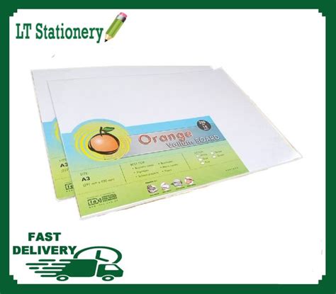 Orange Vellum Board Specialty Board 200gsm Size A3 297mm X 420mm 10