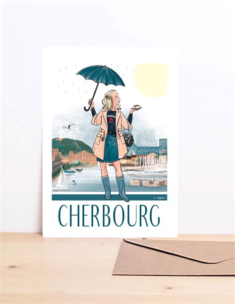 Carte Postale Cherbourg By Ac Larroque Illustrations X Mm