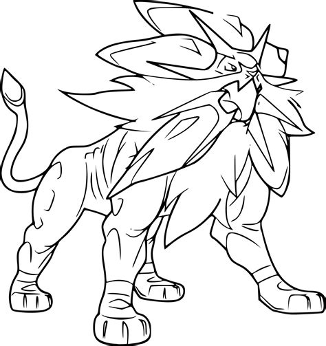 Dessin Lunala Beau Photographie Coloriage Pokemon Lunala Et Solgaleo