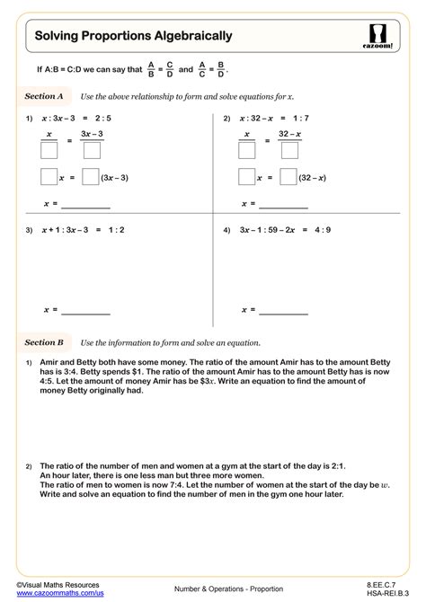 Solving Proportions Interactive Worksheet Worksheets Library