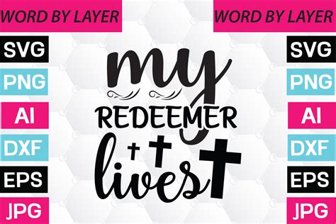 My Redeemer Lives Svg Graphic By Anjel Resmi · Creative Fabrica