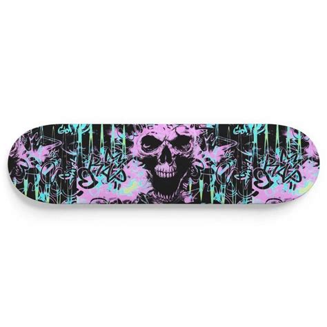 Alternative Skull Graffiti Skateboard Zazzle Skateboard Decks