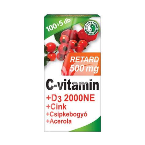 Dr Chen C Vitamin Mg D Cink Csipkebogy Acerola Tabletta