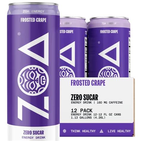 ZOA Zero Sugar Energy Drinks Healthy Energy Formula With Vitamins