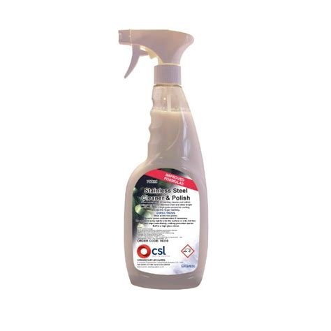 Hard Surface Cleaners Csl Stainless Steel Cleaner Trigger Spray 750ml X1 Csl Catering