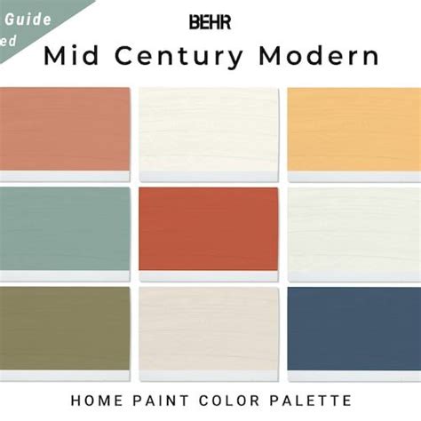 Mid Century Modern Paint Color Scheme Prepackaged Professional Interior