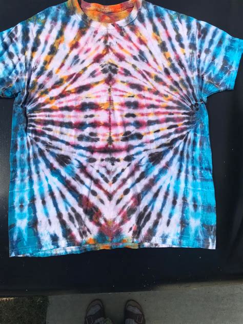 T Tee Starburst Tie Dye Grande Etsy