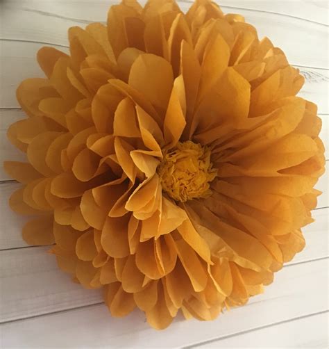 Fall Decor Turmeric Paper Flower For Autumn Weddings Fall Home Decor And Fall Events Paper