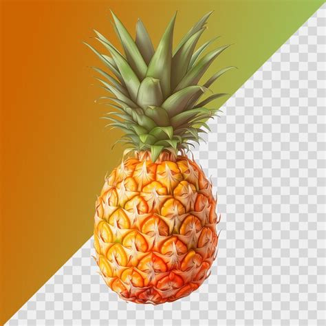 Premium PSD Pineapple Isolated On Transparent Background