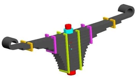 Assembled View Of Elliptical Leaf Spring In Pro E Download Scientific Diagram