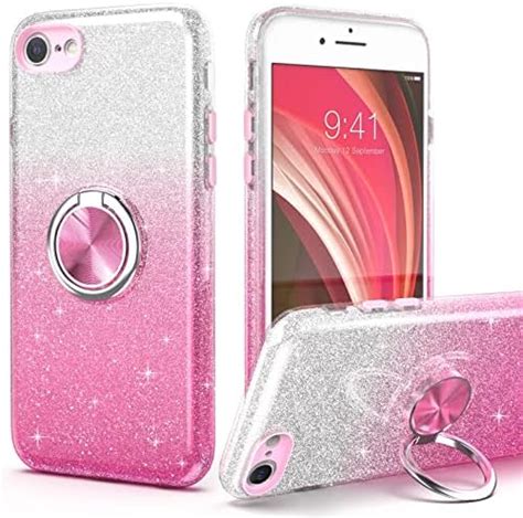 Guagua Compatible With Iphone Se 2022 2020 Case Iphone 8 7 Case 4 7 Inch Glitter