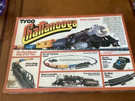 Tyco Vintage Chattanooga Steam Locomotive Train Set From 1989