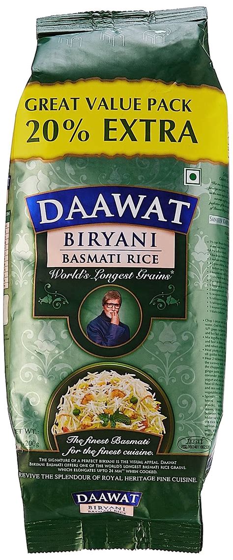 Daawat Biryani Basmati Rice 1kg With Free Biryani Basmati Rice 200g