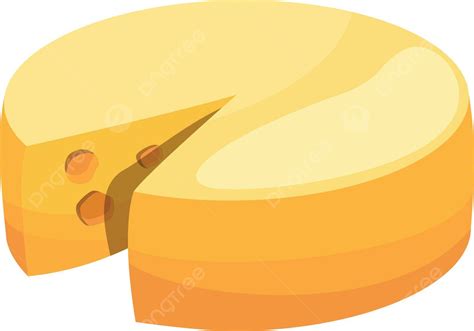 Bloque De Queso Redondo Cortado Dibujos Animados Cocina Icono Fondo